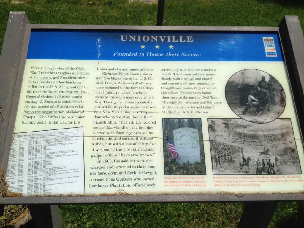 The Unionville Wayside Marker