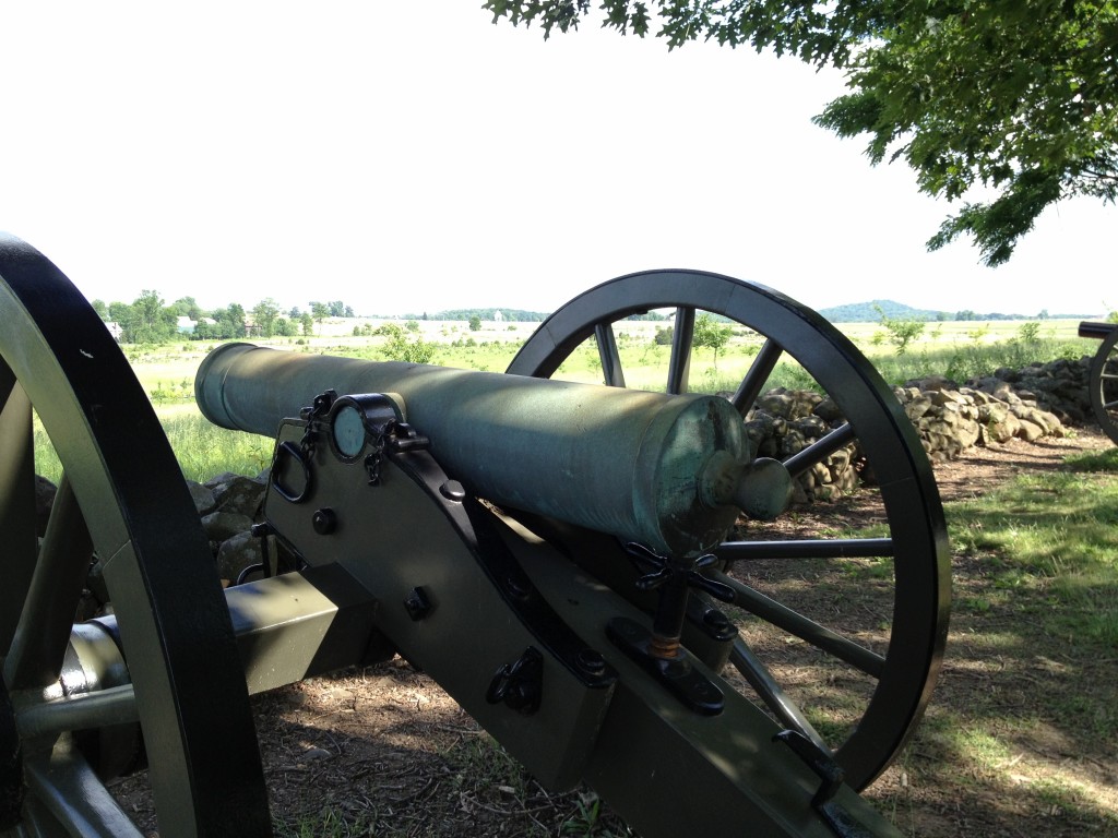 Rear View of a Howitzer.