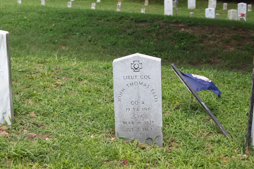 The headstone of Lt. Col. John T. Ellis. Photo by John Dolan.