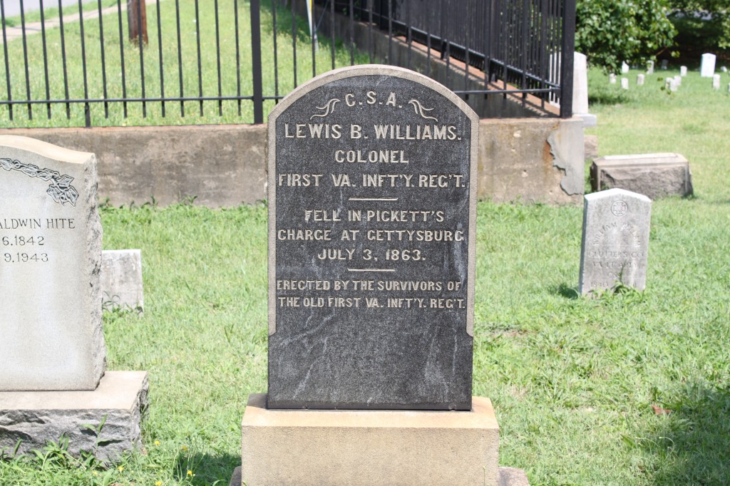 The headstone of Lewis B. Williams. Photo by John Dolan.