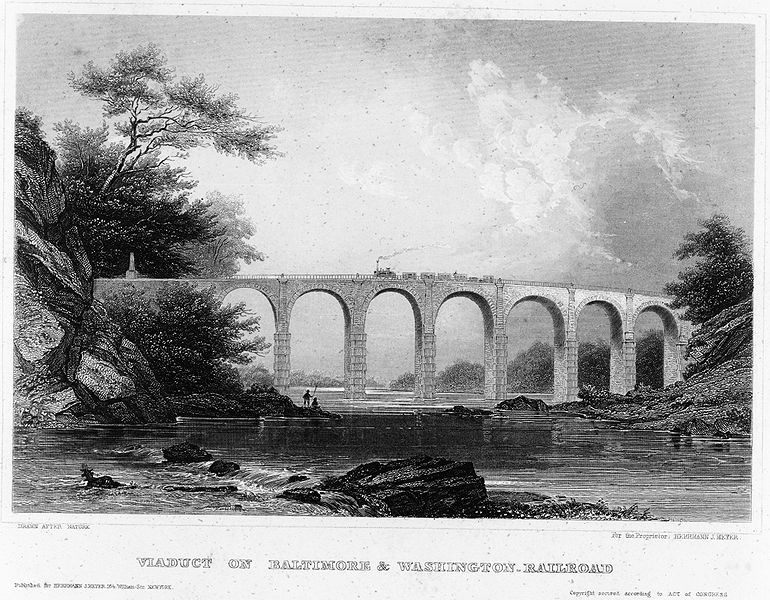 The Thomas Viaduct. Engraving from Wikipedia.